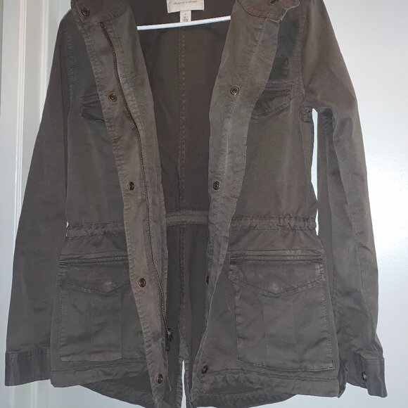 Hinge Utility Jacket Olive Green, Small, Zipper & Buttons - Picture 5 of 8